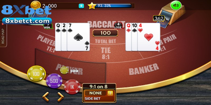 Hệ thống bàn chơi phong phú trong sảnh baccarat